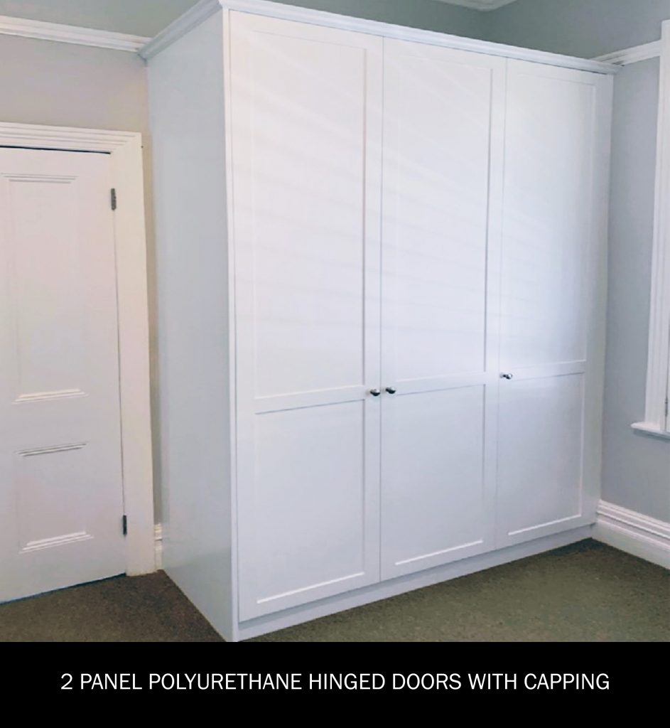 2 Panel Polyurethane Hinged Doors With Capping - Robes Delivered